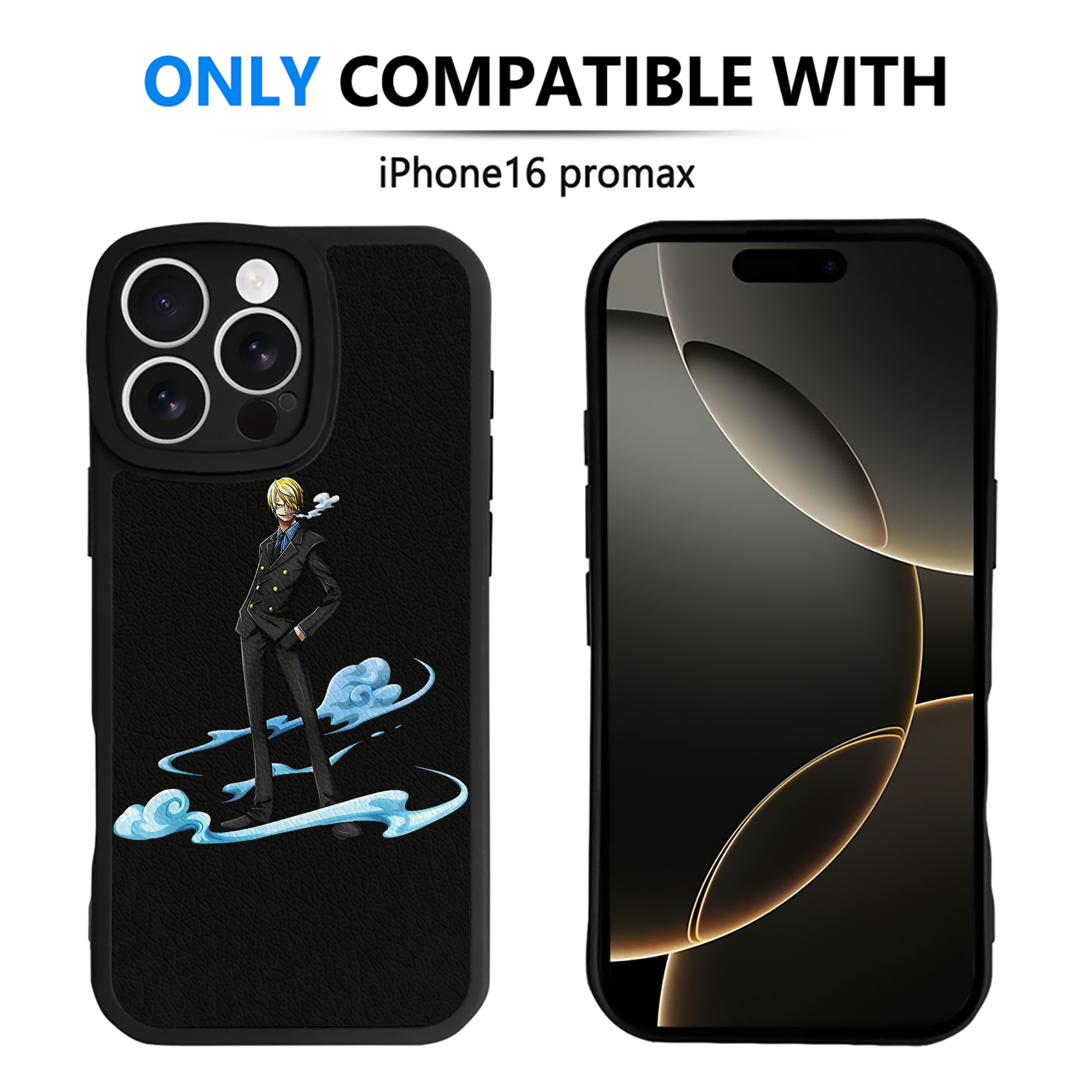 （画像用） ワンピース サンジ ONE PIECE Sanji 【iPhone 16シリーズ対応】シリコンスマホケース（レザー調） 材質：シリコン